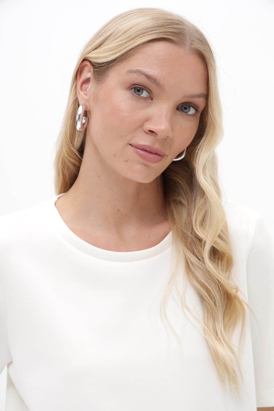 Блуза Gerry Weber белая с коротким рукавом