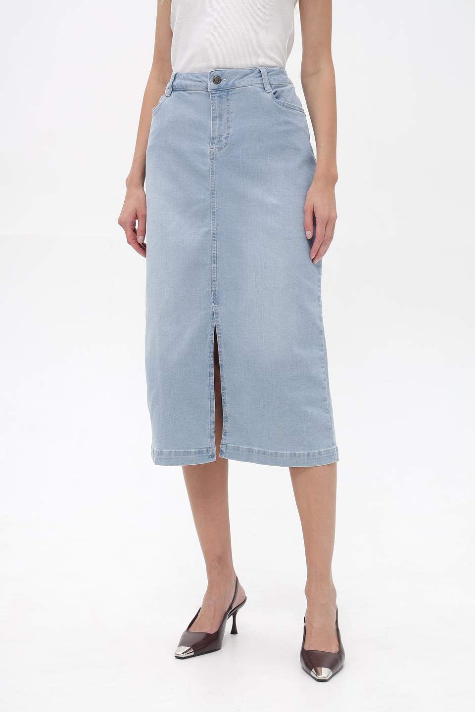 Юбка джинсовая Lebek голубая