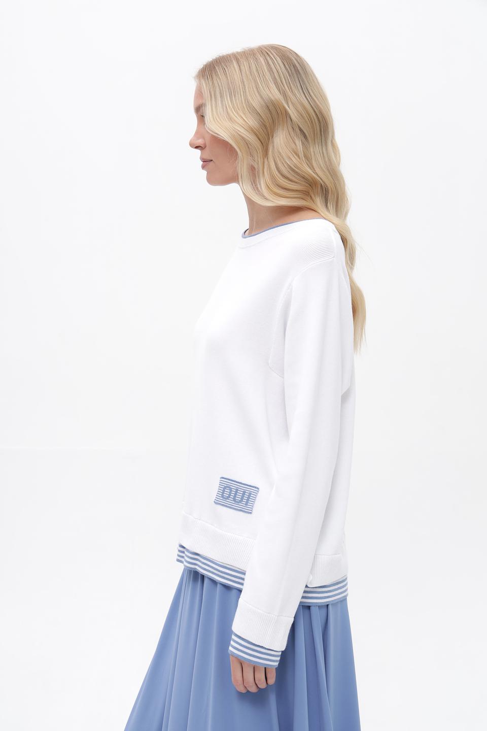 Пуловер Oui с полоской