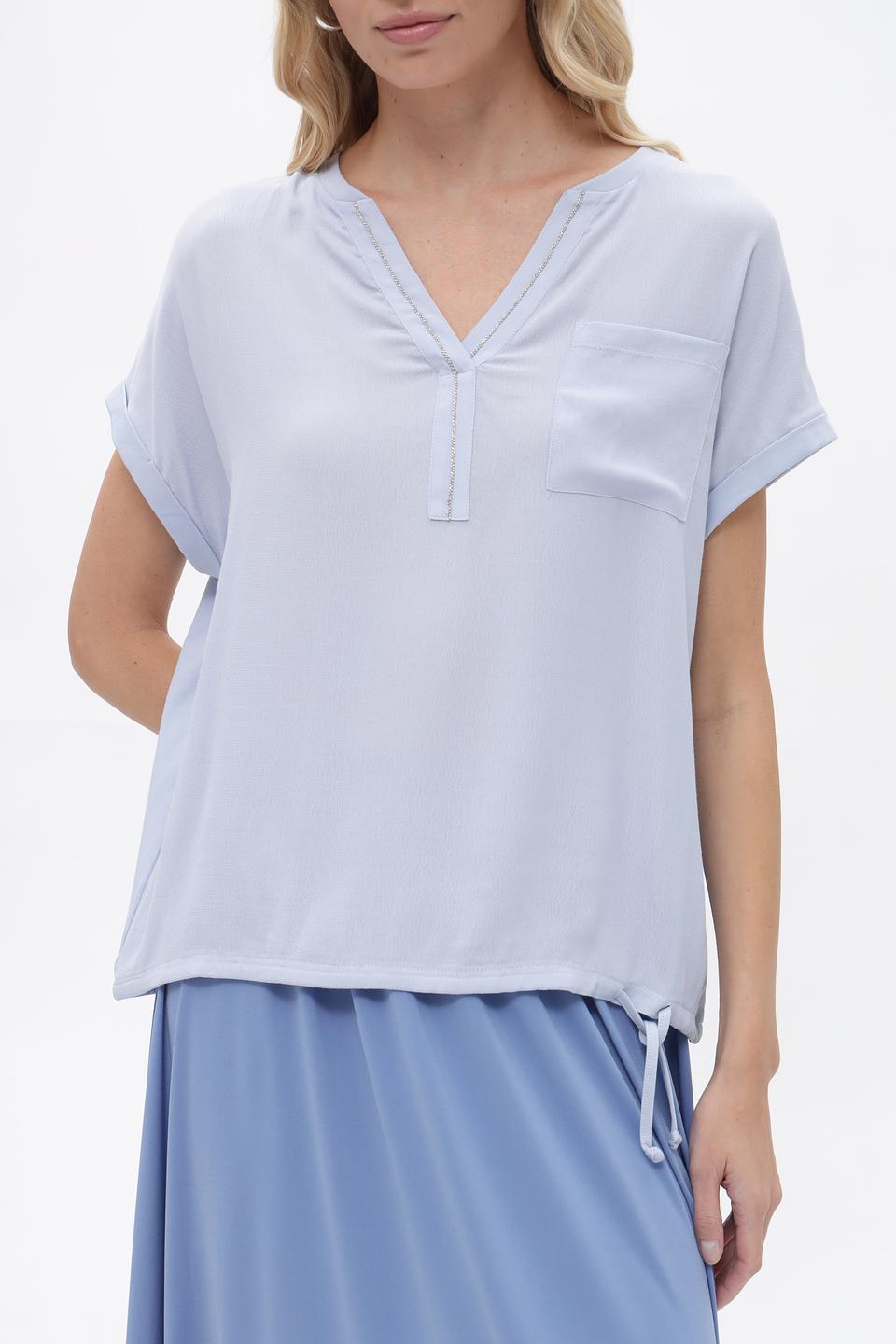 Блуза Oui с V-образным вырезом лавандовая