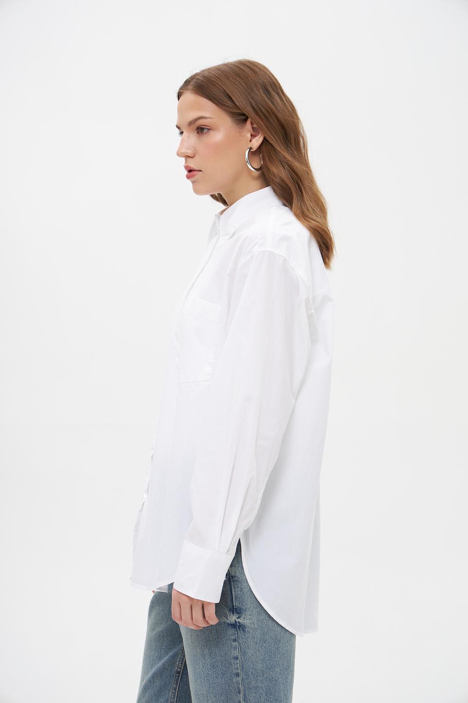 Блузка Tom Tailor оверсайз белая