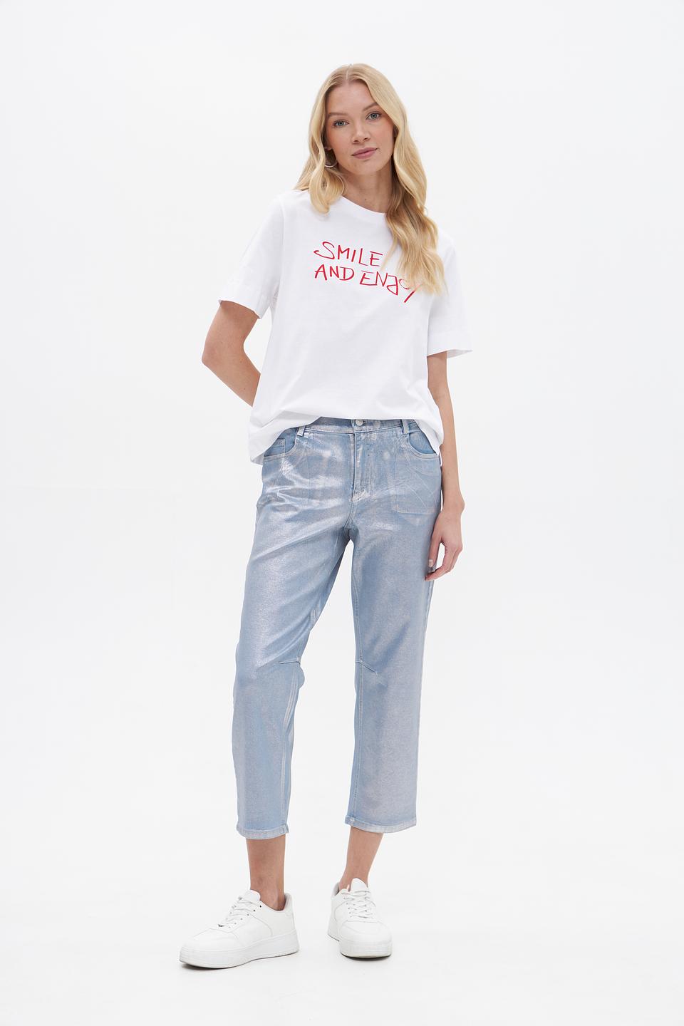 Джинсы Gardeur с эффектом металлик