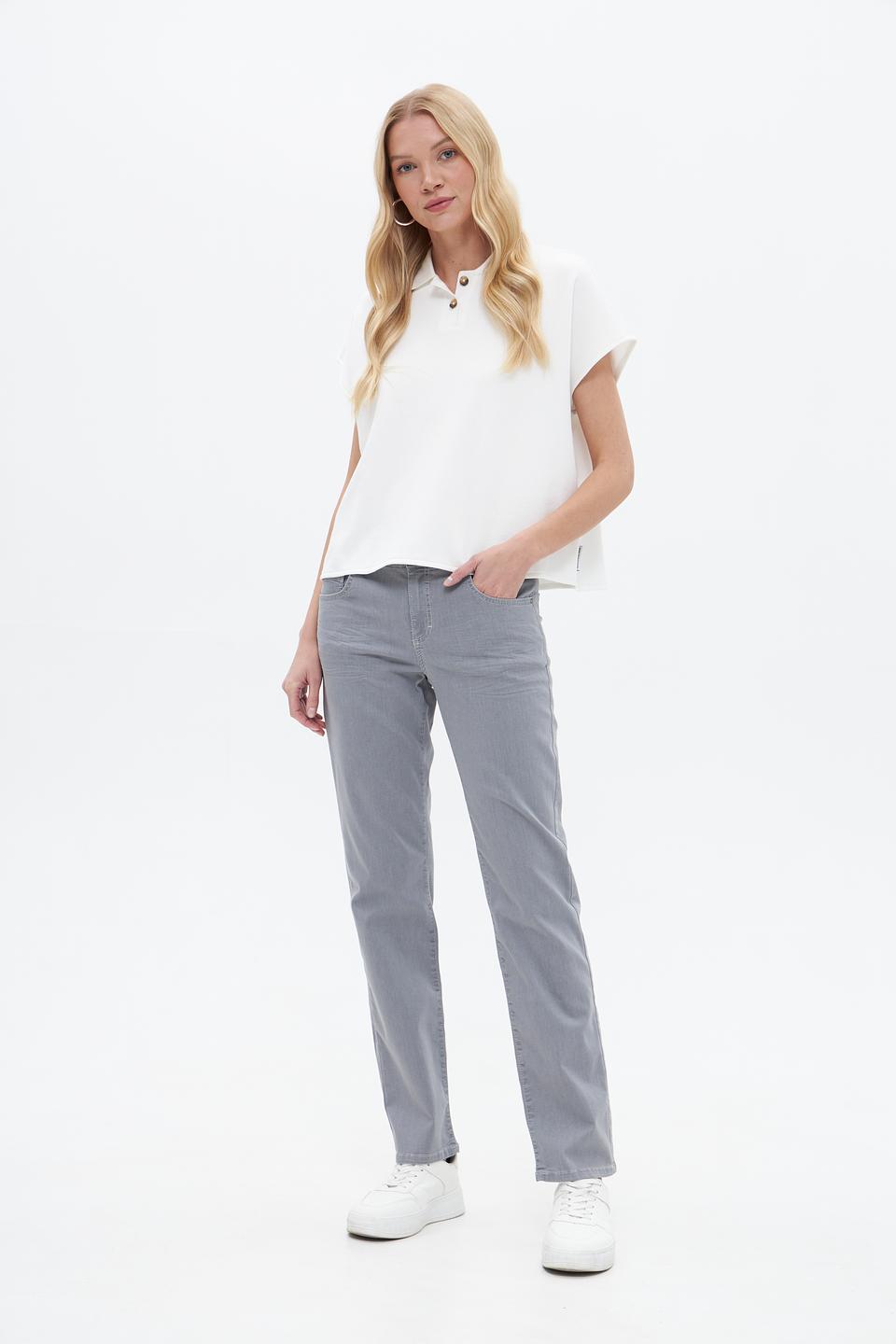 Джинсы Angels серые прямого кроя