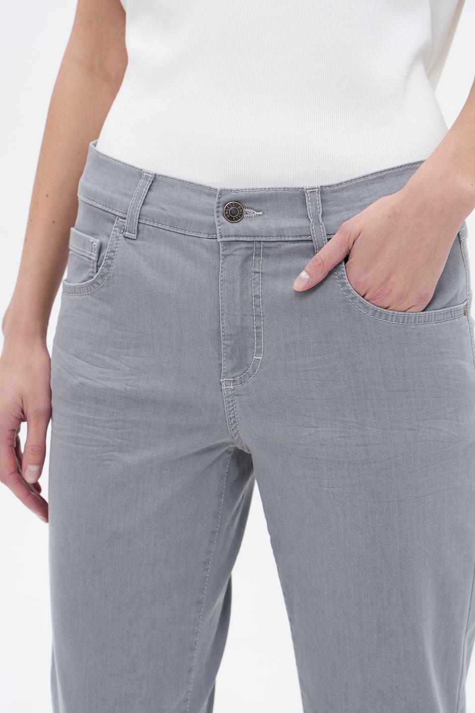 Джинсы Angels серые прямого кроя