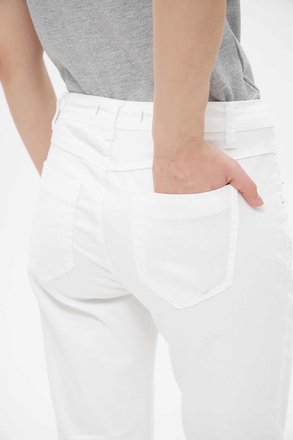 Брюки Suza белые с пуговицами