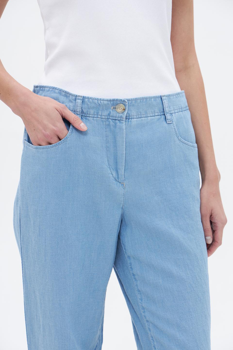 Брюки Gardeur прямого кроя голубые