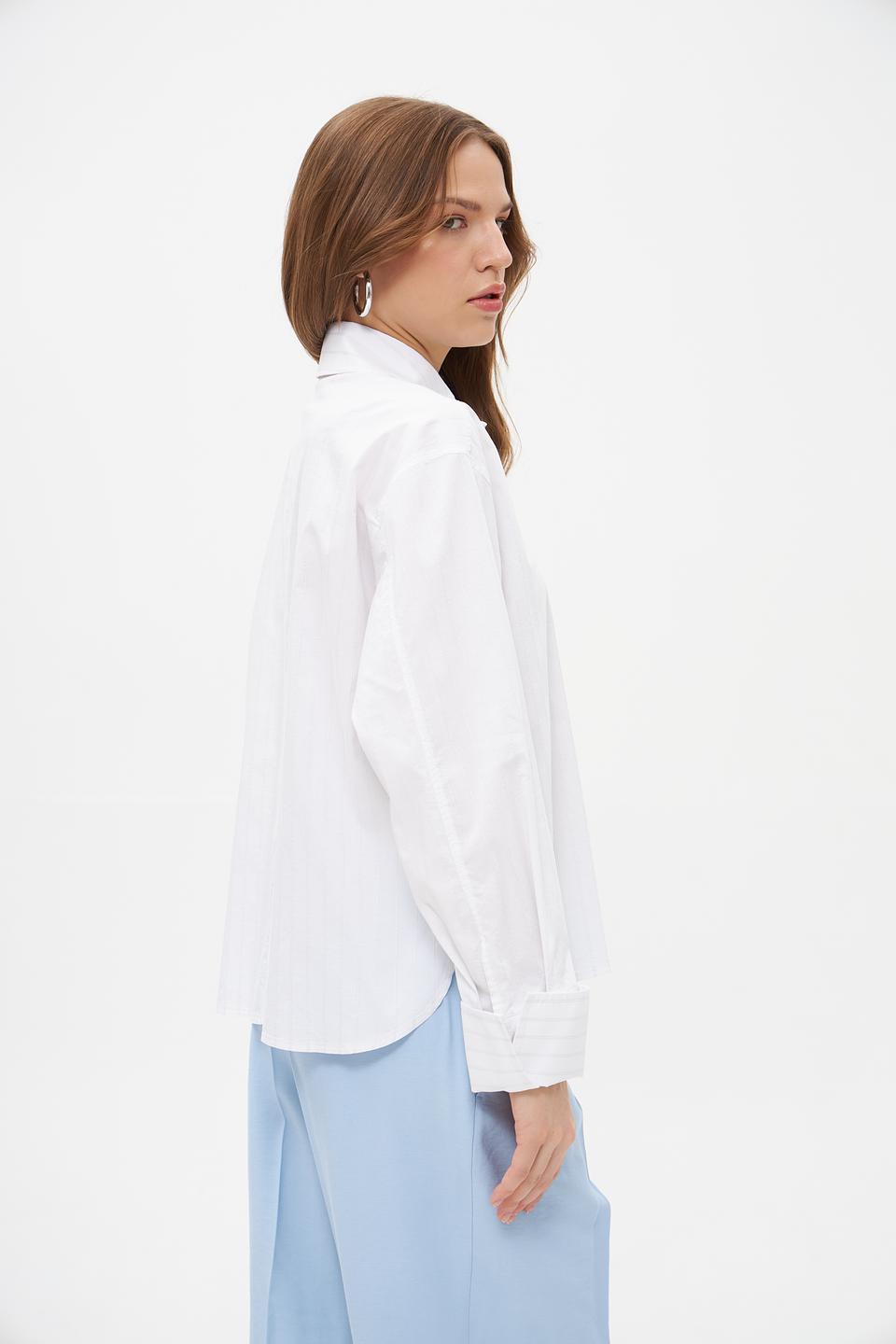 Блузка Marc Aurel оверсайз белая