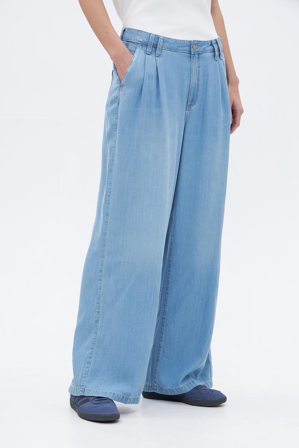 Брюки палаццо NYDJ голубые