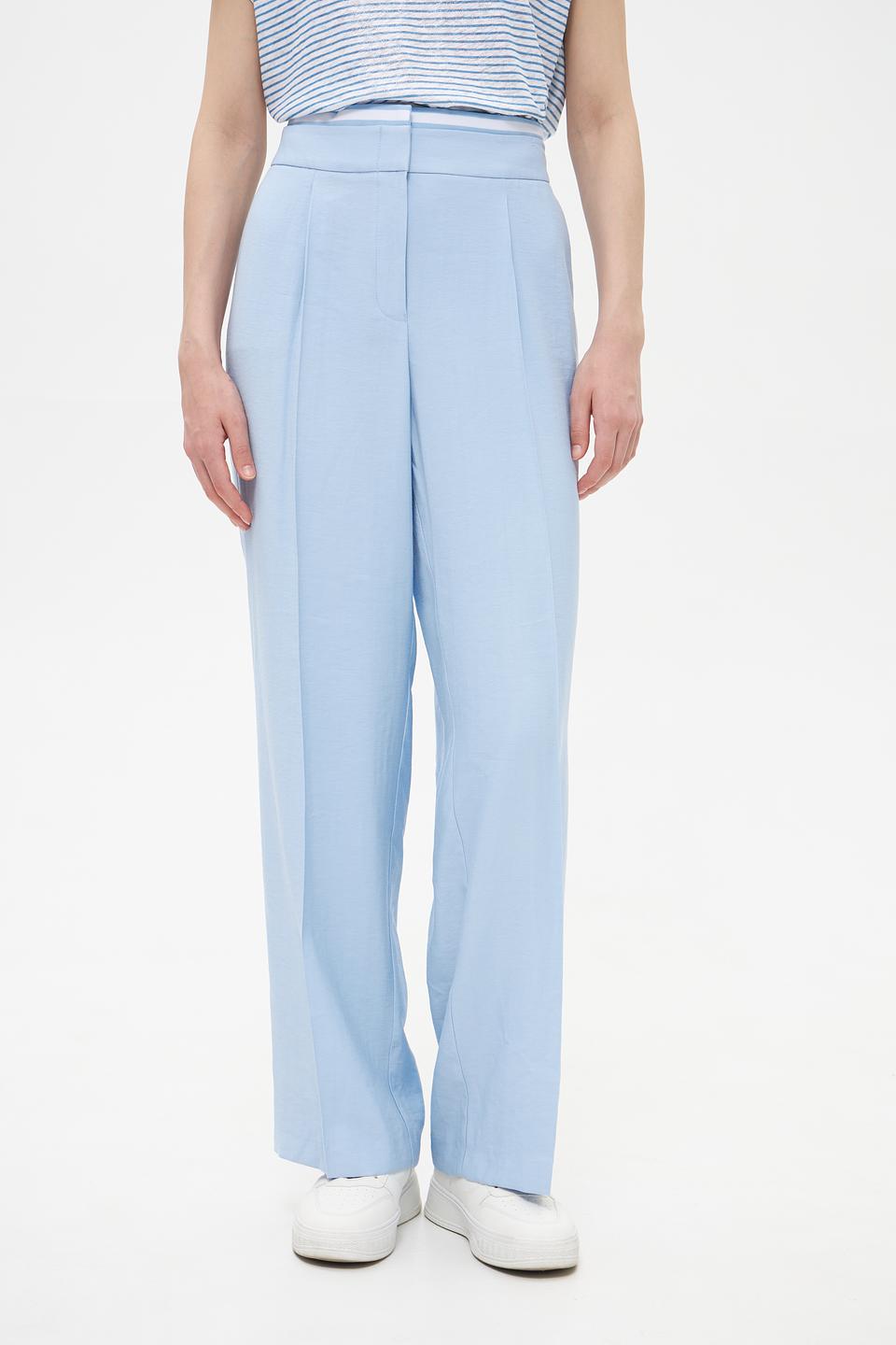 Брюки широкие Marc Aurel голубые