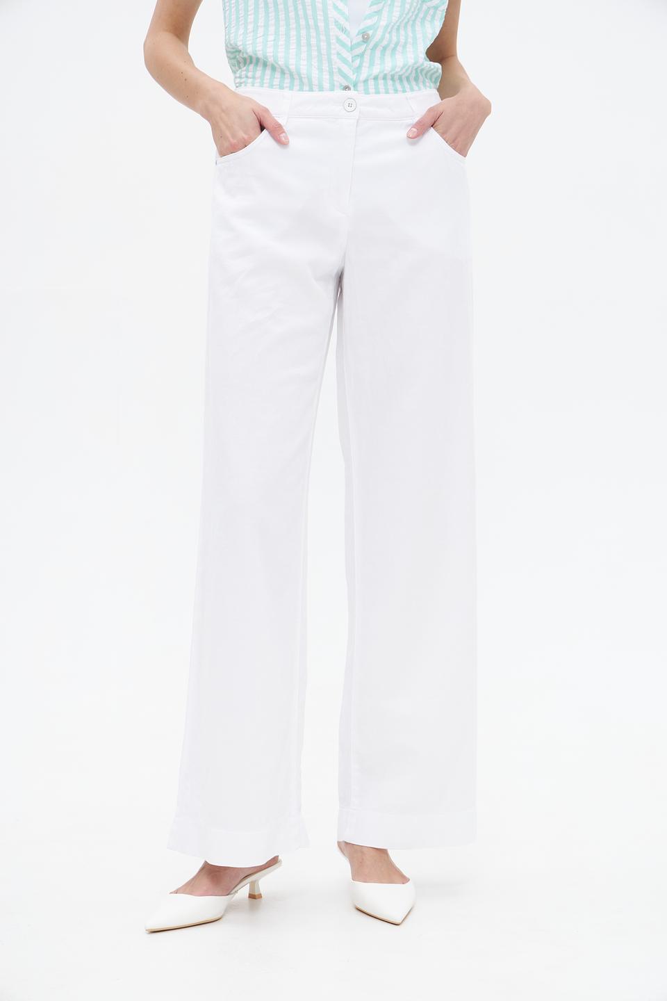 Брюки Luisa Cerano белые клеш