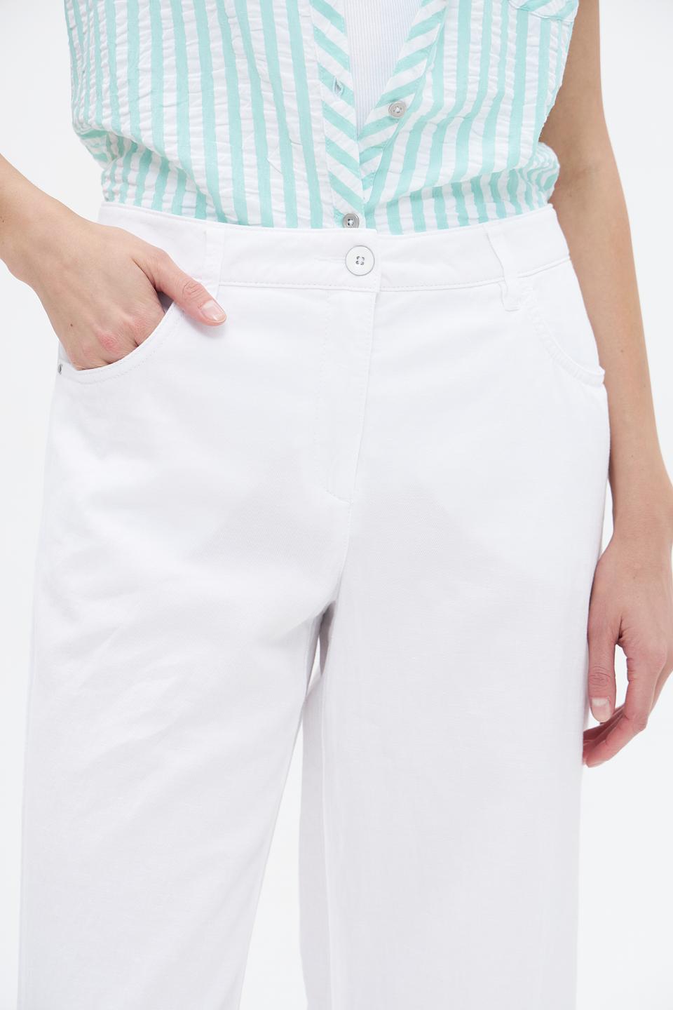 Брюки Luisa Cerano белые клеш