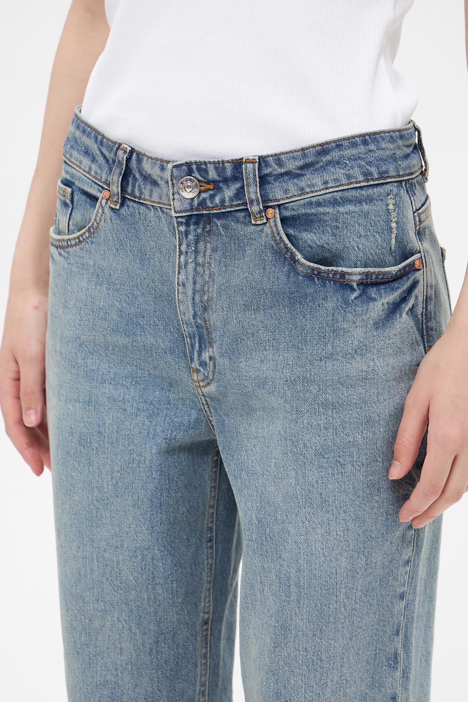 Джинсы Oui голубые с манжетами