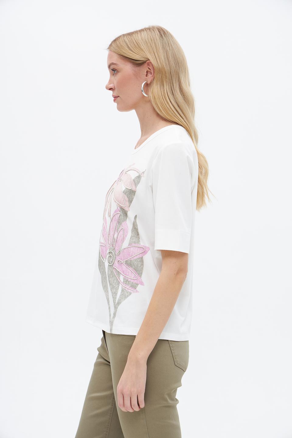 Футболка Bianca с цветочным принтом