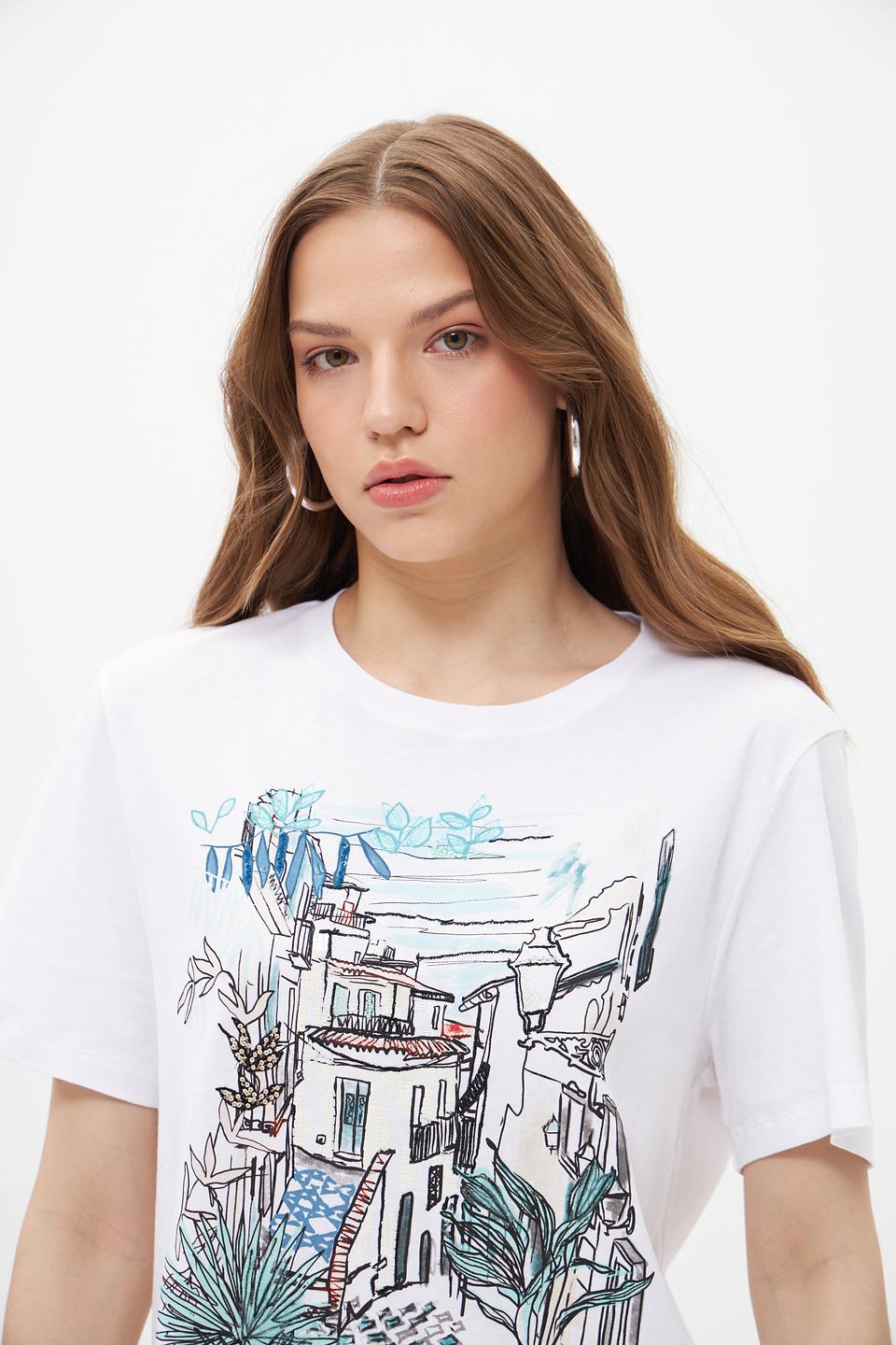 Футболка Marc Cain с принтом