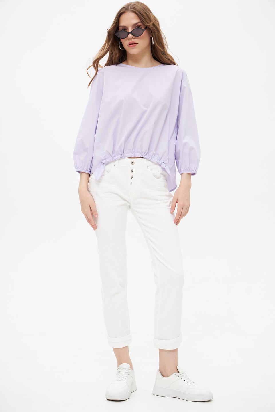 Блуза Marc Cain лавандовая с рукавами-фонариками