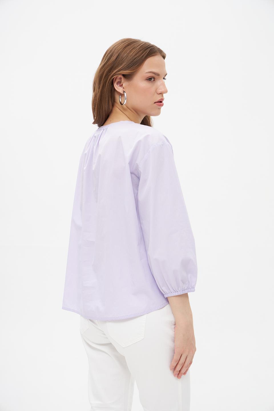 Блуза Marc Cain лавандовая с рукавами-фонариками