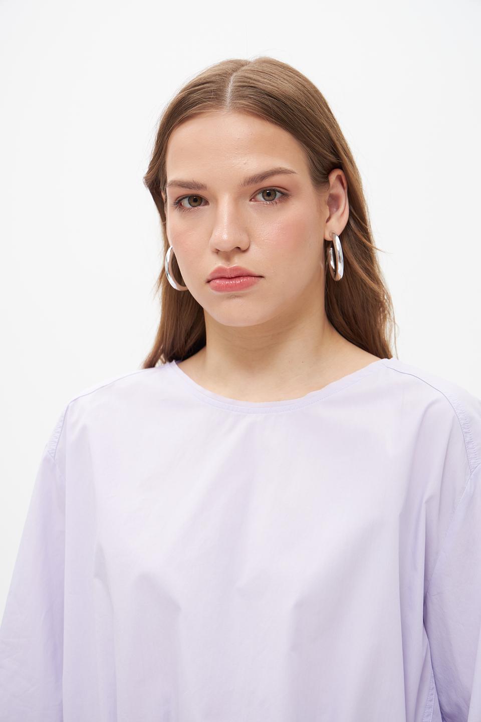 Блуза Marc Cain лавандовая с рукавами-фонариками