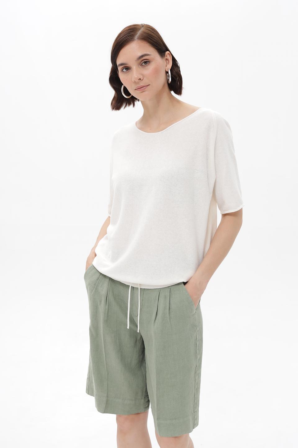 Пуловер Oui женский молочный