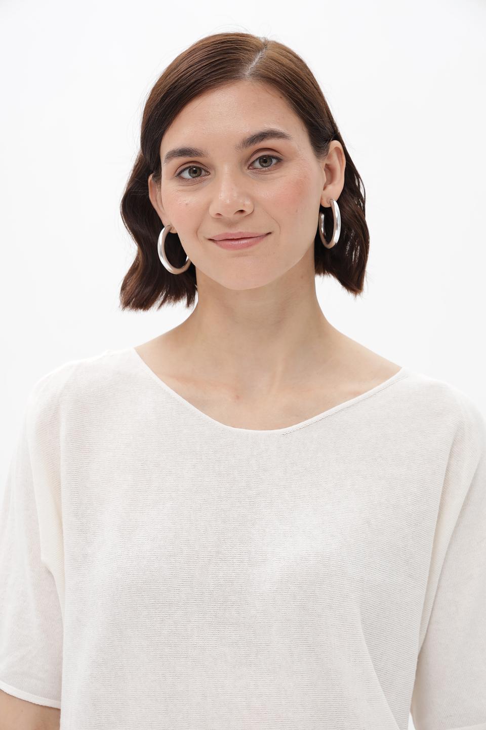 Пуловер Oui женский молочный