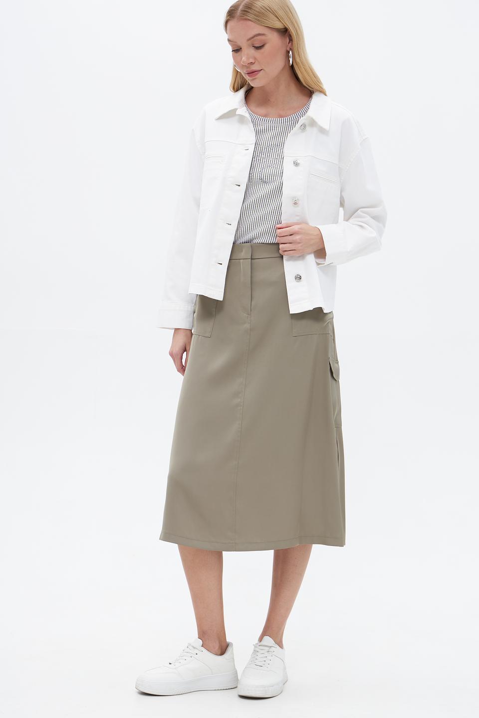Юбка Betty Barclay хаки миди