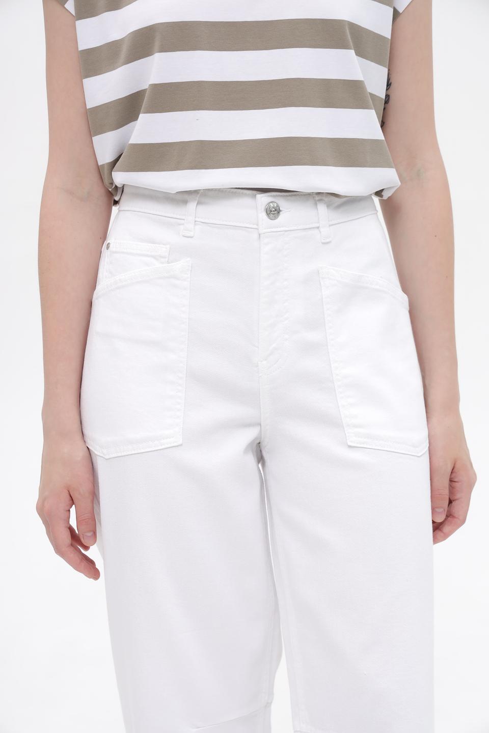 Джинсы карго Oui белые