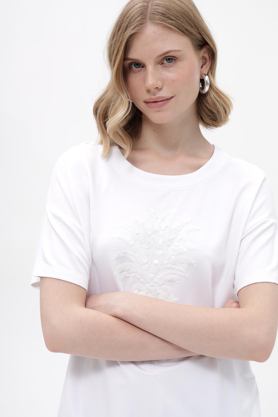 Футболка Bianca с ананасом белый