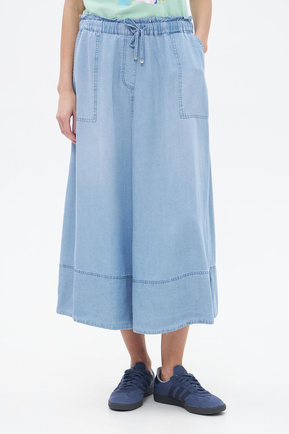 Юбка Lecomte из лиоцела голубая