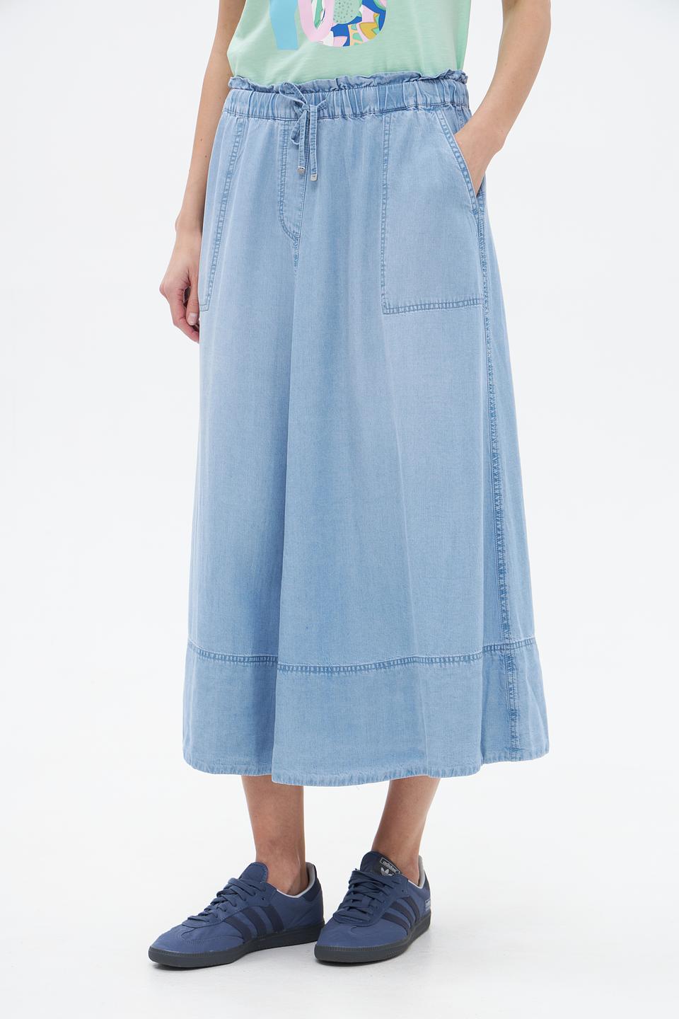 Юбка Lecomte из лиоцела голубая