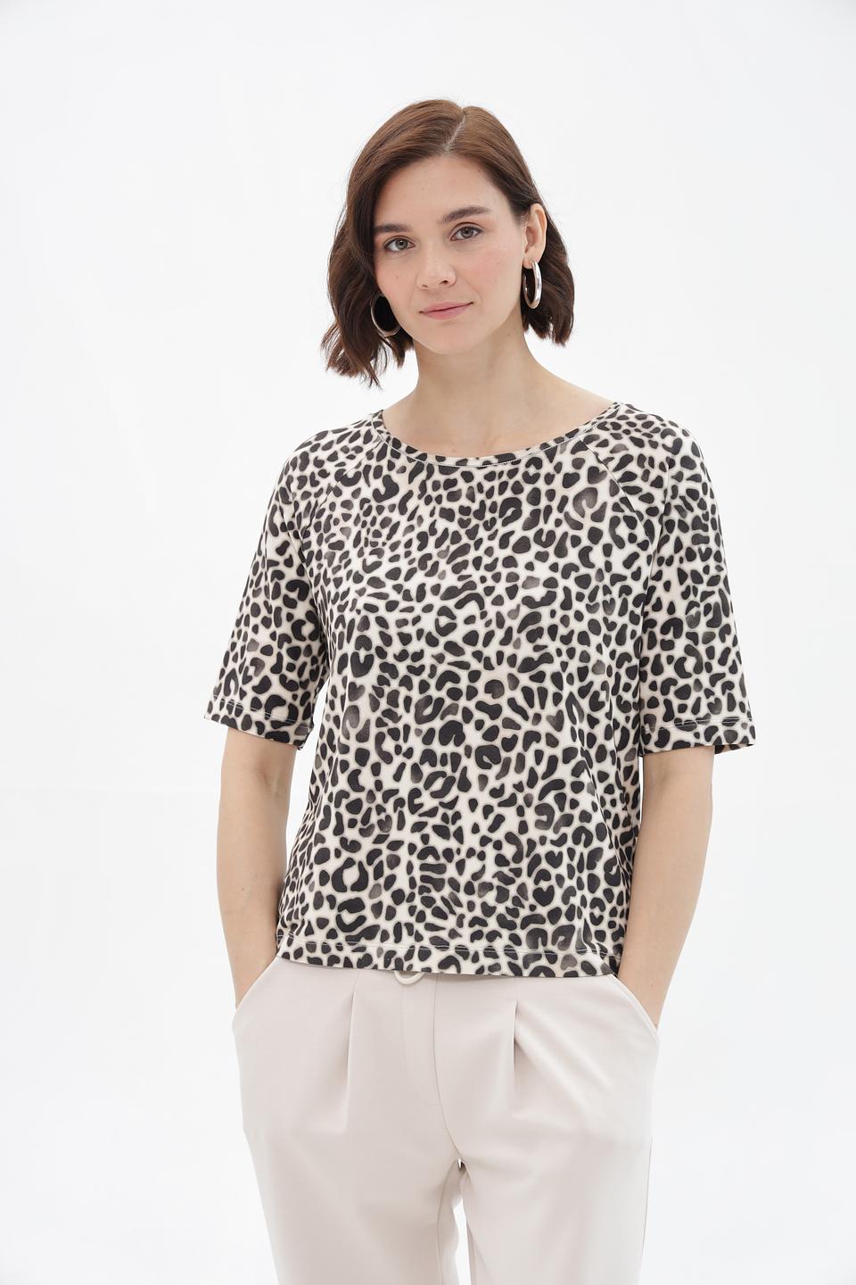 Футболка Monari с леопардовым принтом
