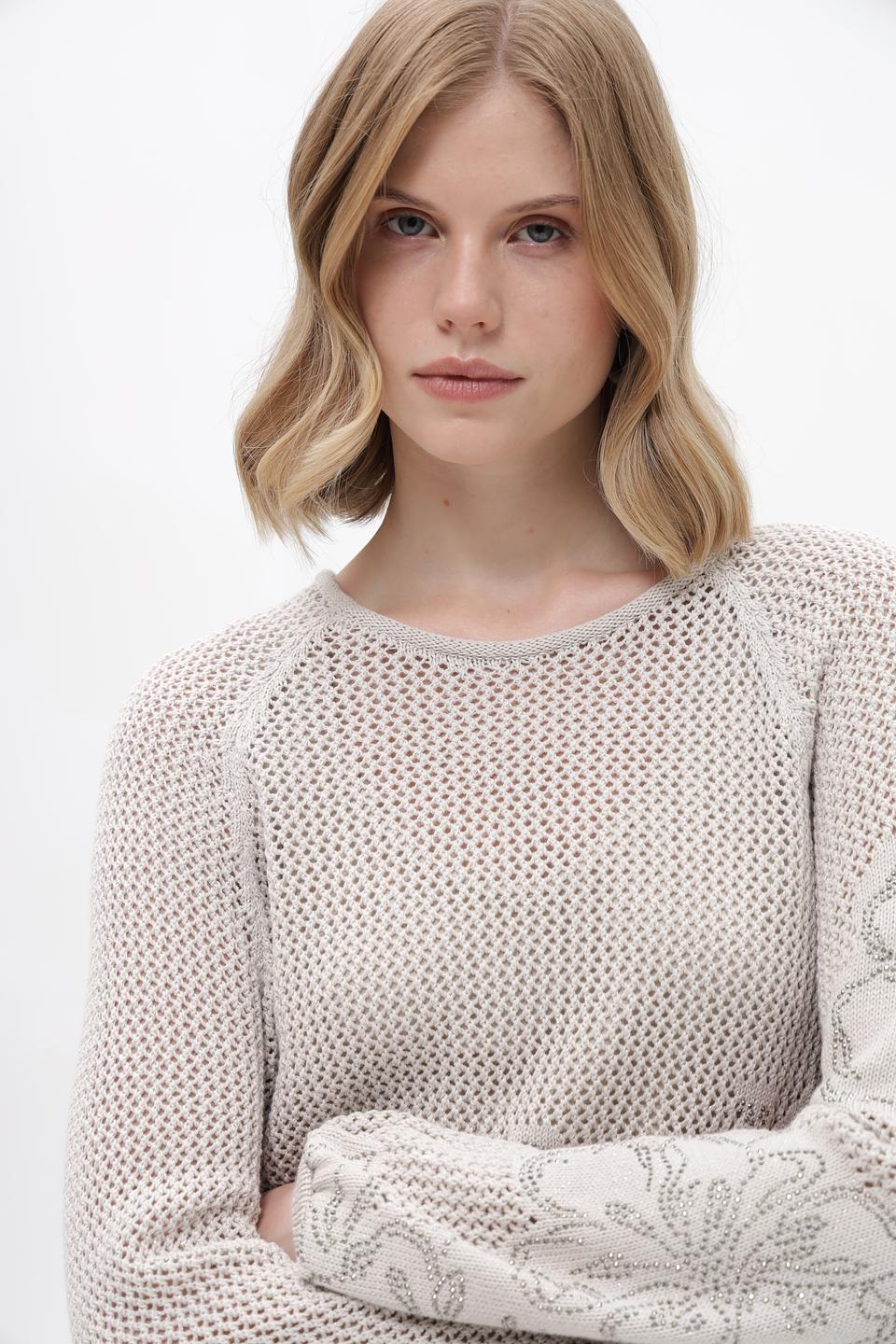 Пуловер Monari с цветочным узором