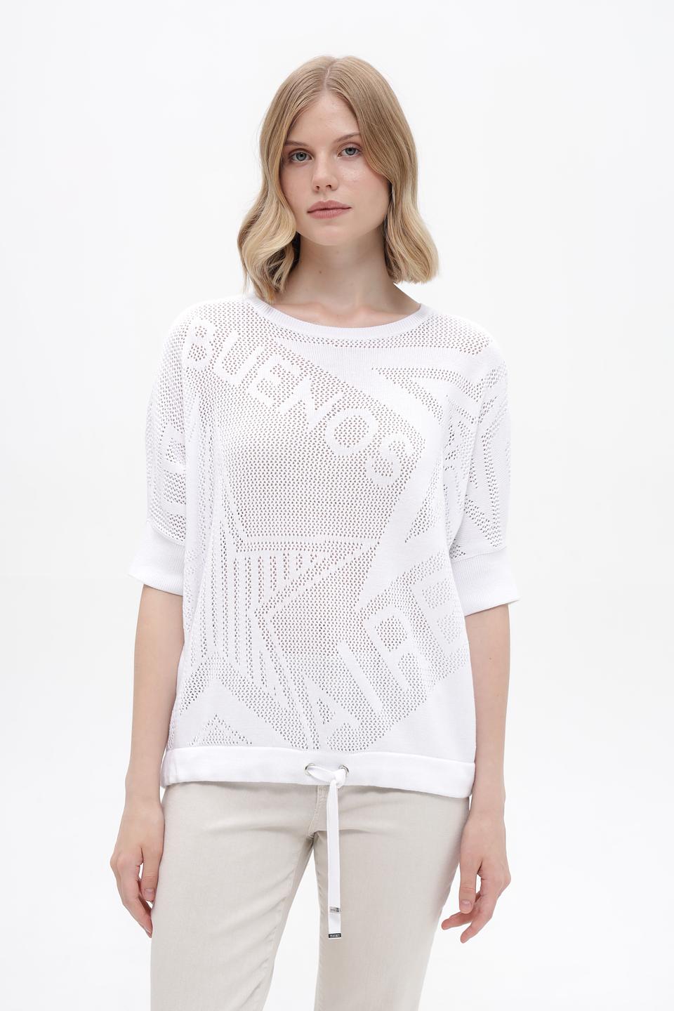 Пуловер Monari с ажурным узором