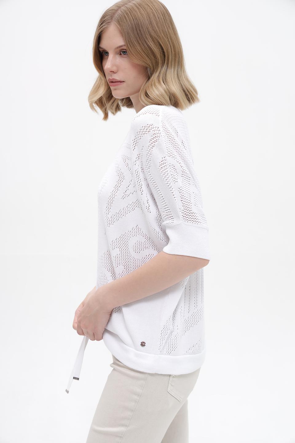 Пуловер Monari с ажурным узором