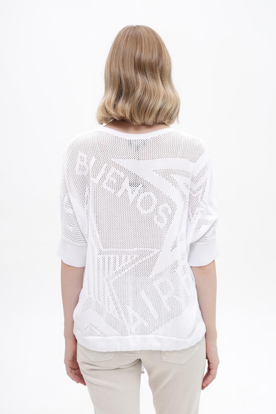 Пуловер Monari с ажурным узором