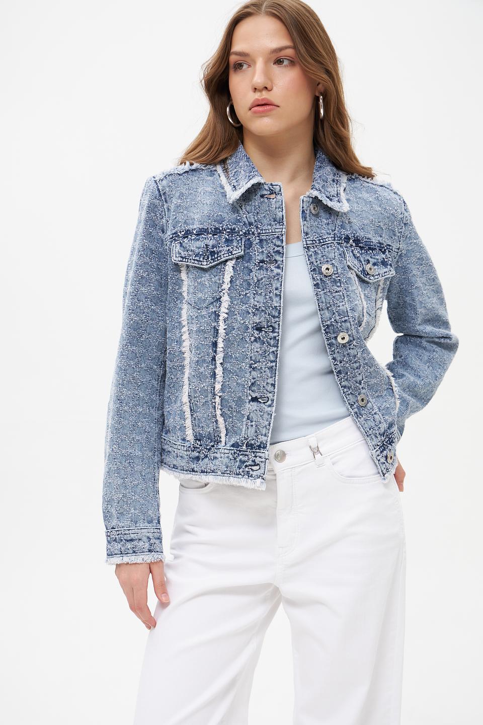 Джинсовая куртка Marc Aurel с бахромой