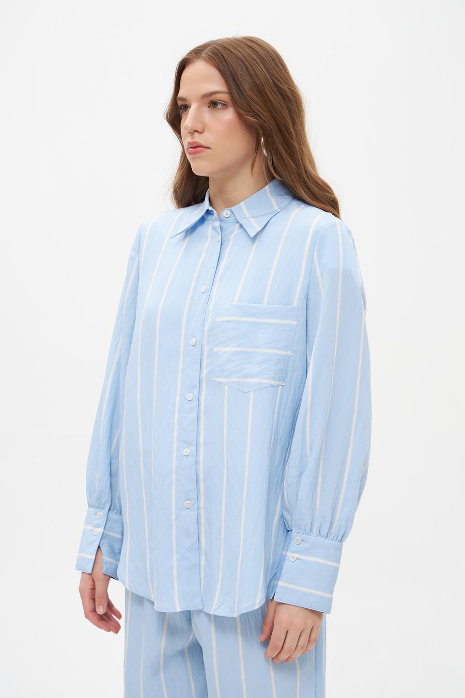 Блуза Marc Aurel в полоску голубую