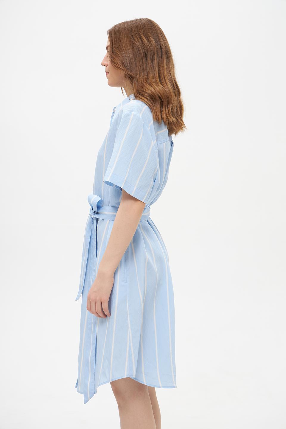 Платье Marc Aurel в полоску голубое