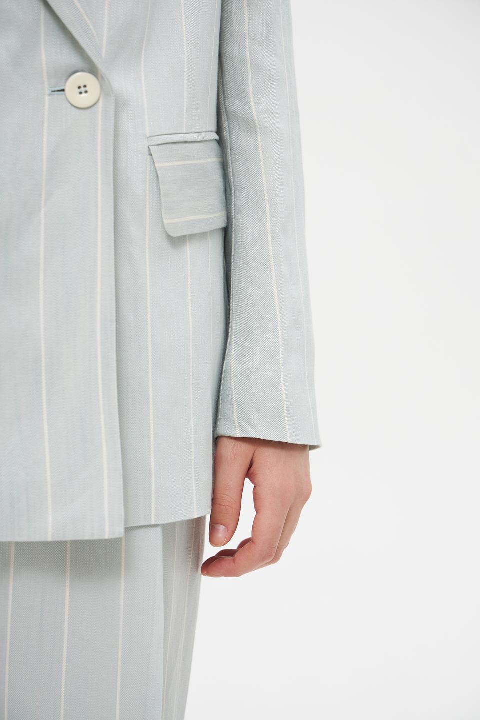 Жакет Marc Cain в полоску голубой