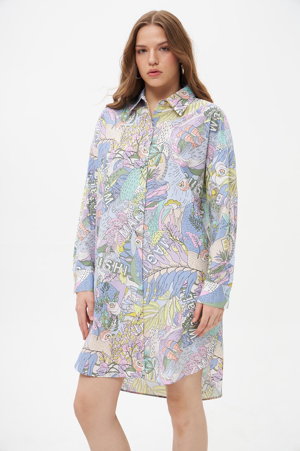 Платье-рубашка Marc Cain с принтом