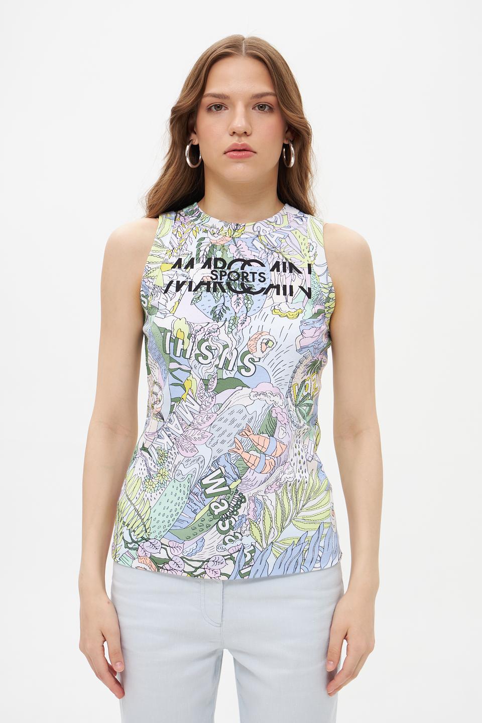 Топ Marc Cain Sports с принтом