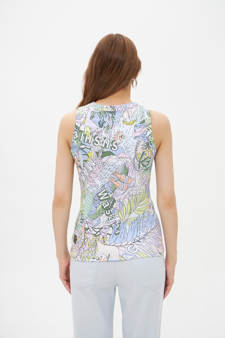 Топ Marc Cain Sports с принтом