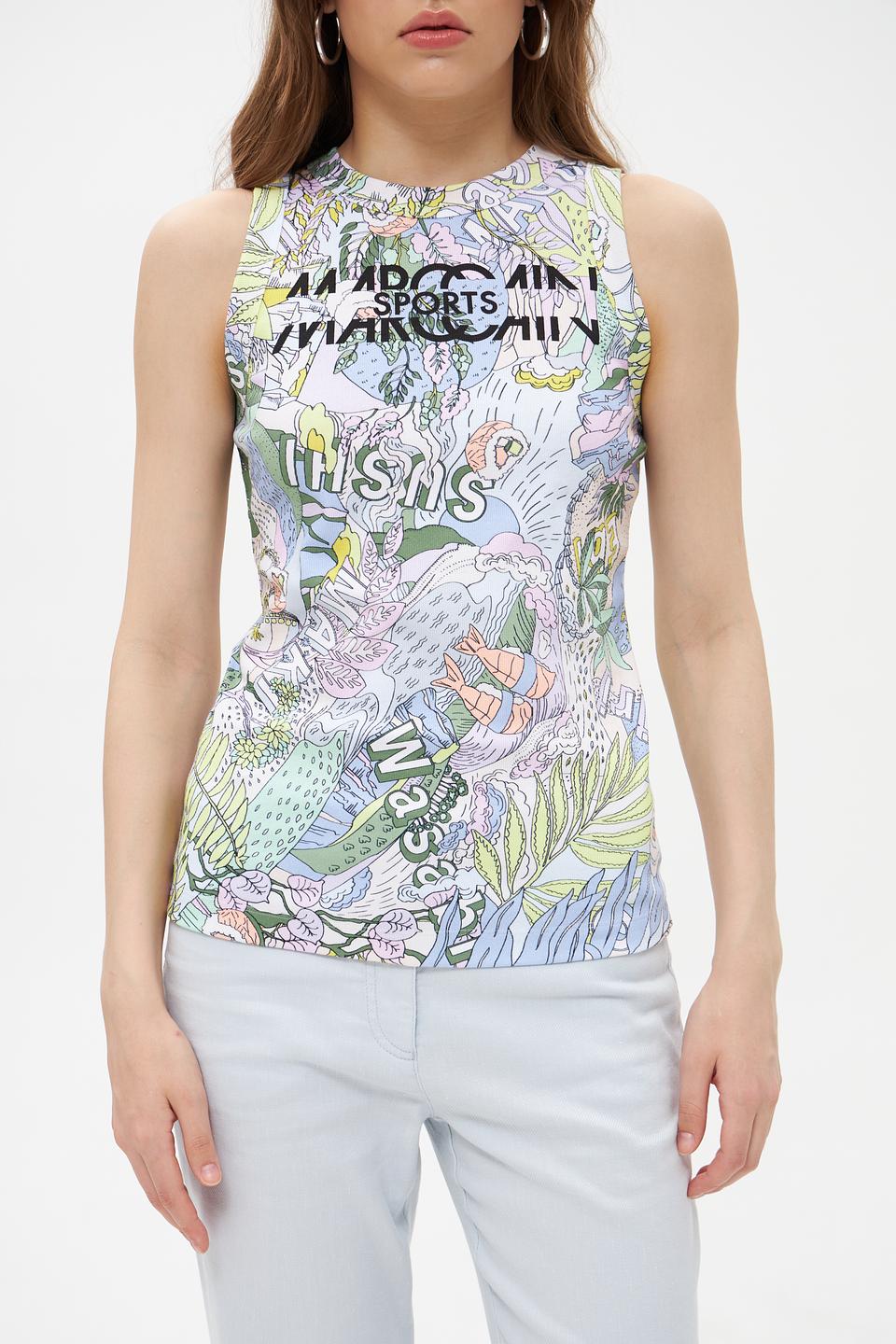 Топ Marc Cain Sports с принтом
