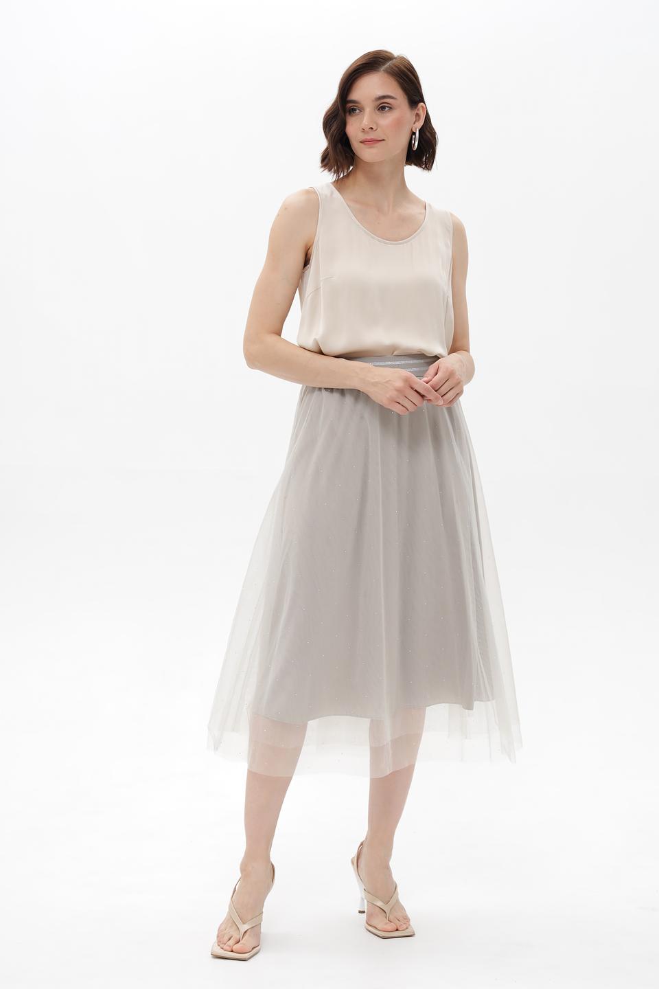 Юбка Lecomte из фатина серая