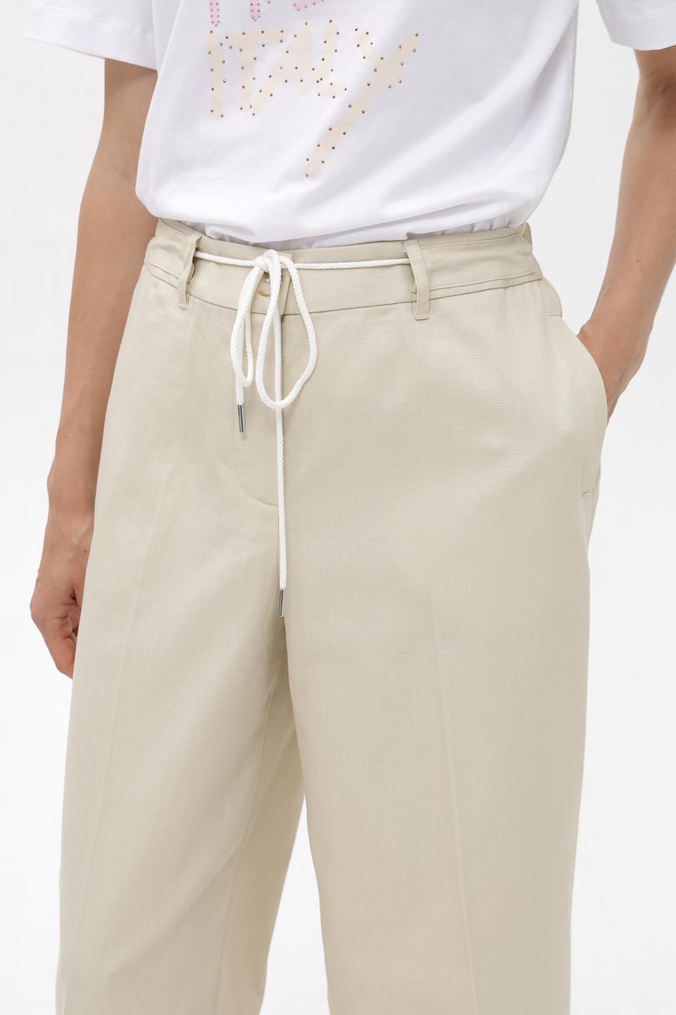 Брюки широкие Tom Tailor бежевые