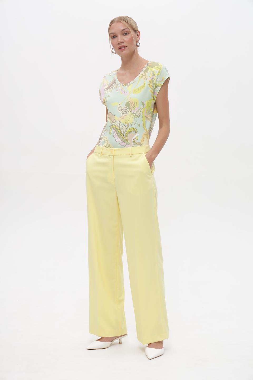 Брюки клёш More and More лимонные