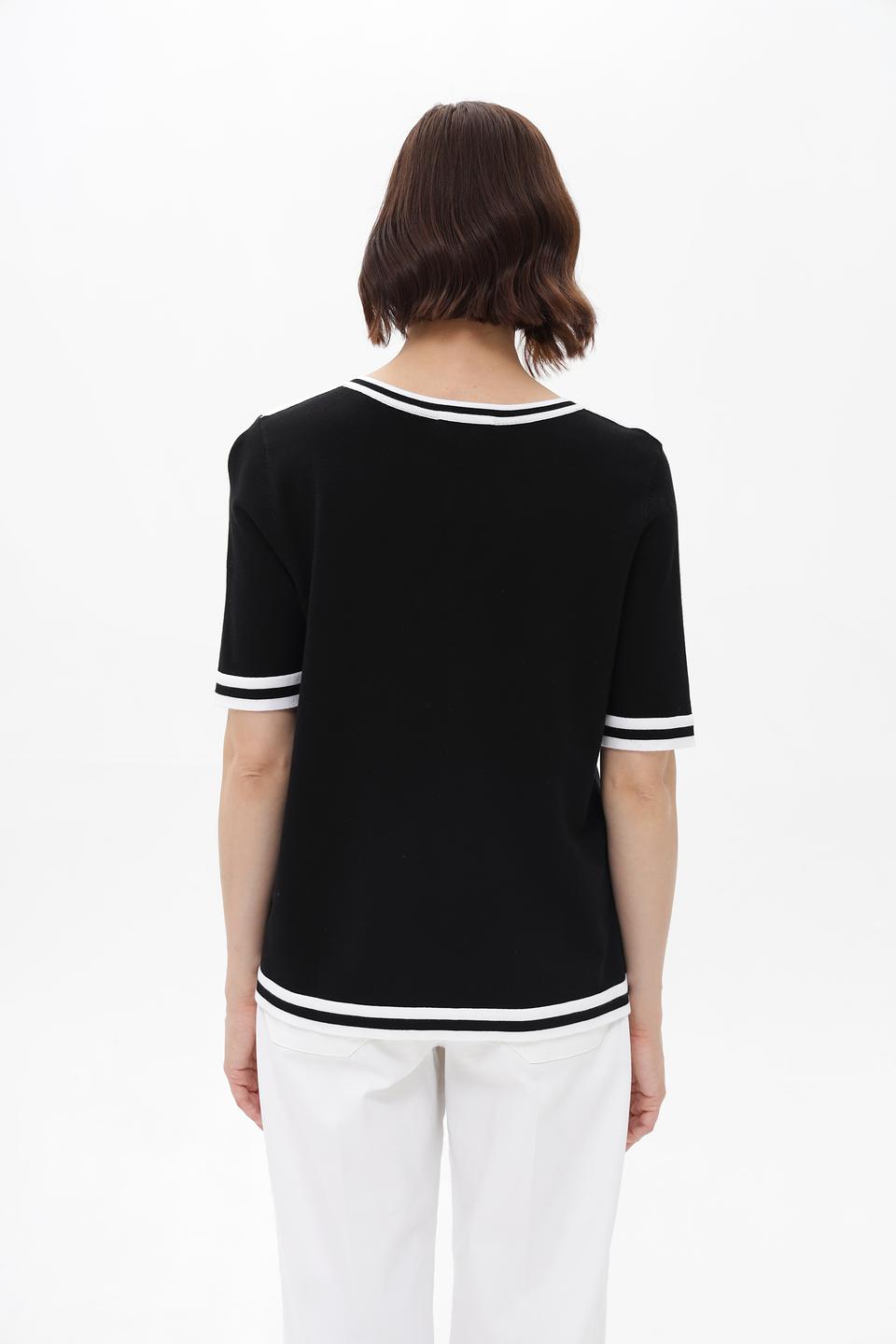 Пуловер Passioni с кругами чёрный