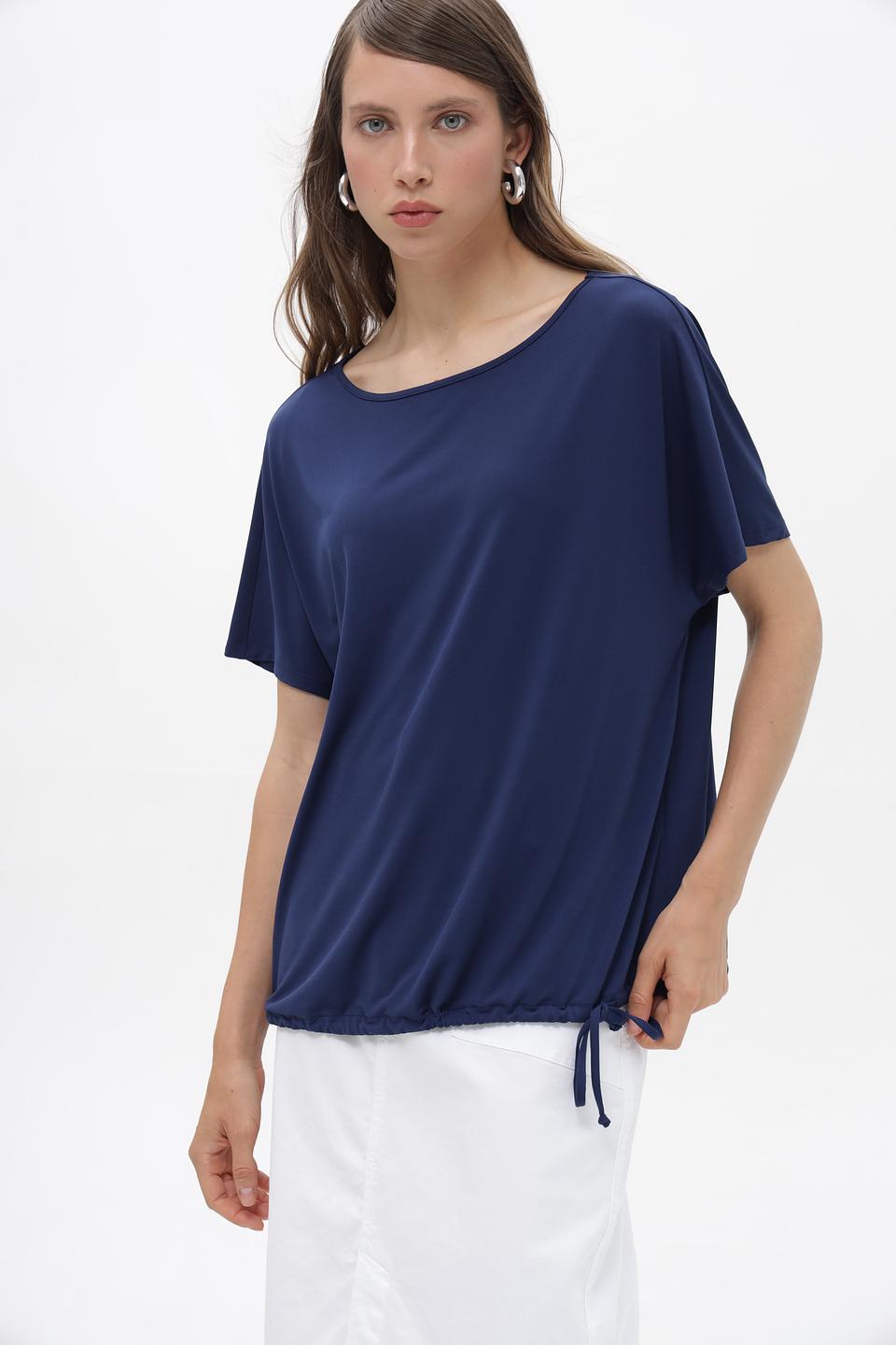 Блуза Miss Lagotte с завязками синяя