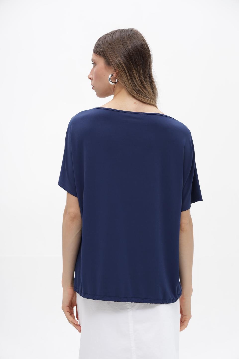 Блуза Miss Lagotte с завязками синяя