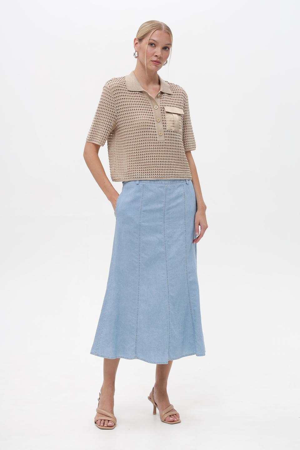 Юбка Gardeur деним светло-голубая