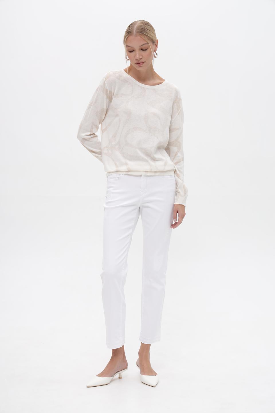 Джинсы прямые Marc Cain белые