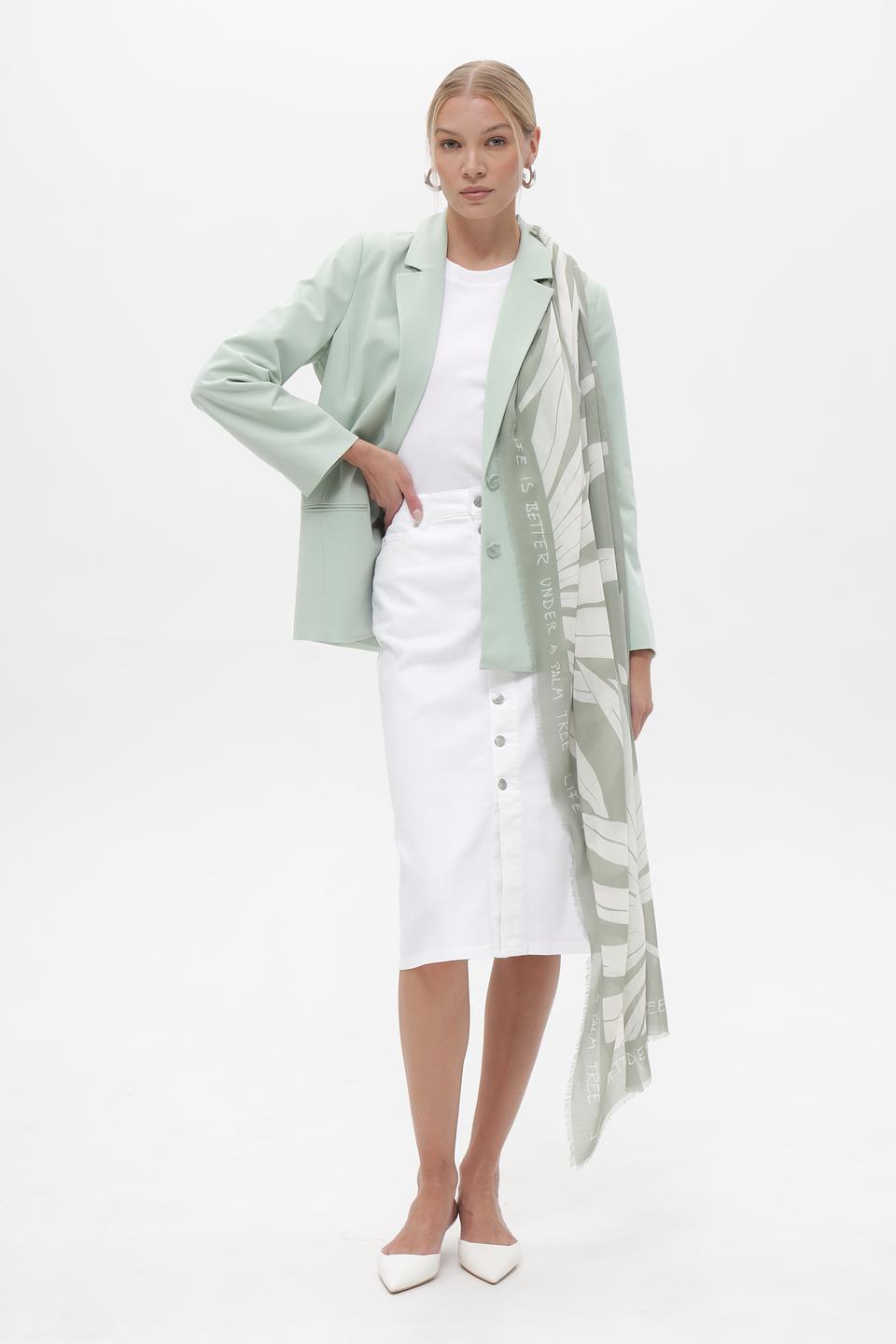 Шарф Oui с принтом